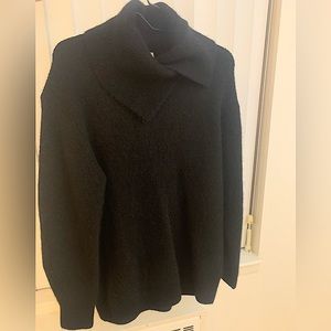 H&M Alpaca&Wool-Blend Folded Collar Pullover Sweater